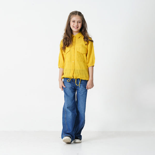 Button Down Shirt - YELLOW